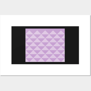 Abstract Triangles pattern - purple. Posters and Art